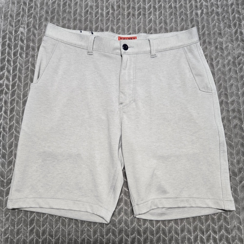 Halsey Sport Breakwater Shorts Mens 32 Gray 9" Inseam Performance‎ Golf
